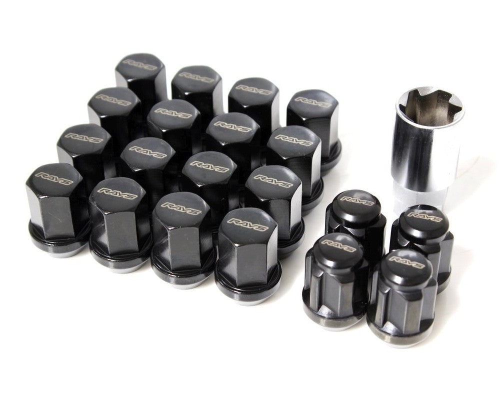 Rays 19 Hex Lock & Lug Nut Set 14x1.5 - Black
